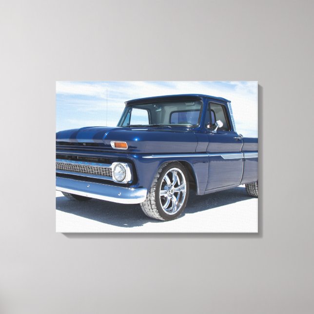 1964 chevy c10 "hot rod" "street rod" pickup truck canvas print (Front)