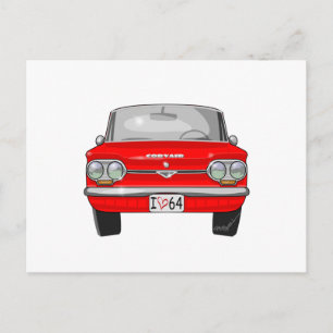 1964 Corvair Front View Postcard
