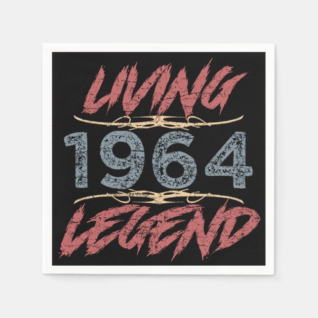 1964 Living Legend 60th Birthday Napkin (Front)