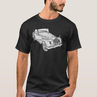 1964 Morgan Plus 4 Convertible Sports Car Illustra T-Shirt