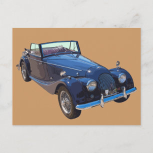 1964 Morgan Plus 4 Convertible Sports Car Postcard