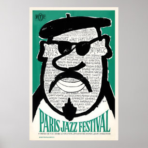 1964 Paris Jazz Festival jazz poster - Paris