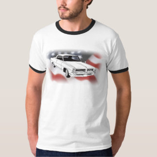 1964 Pontiac Bonneville over USA flag T-Shirt