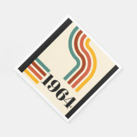 1964 Retro Stripe Vintage Poster