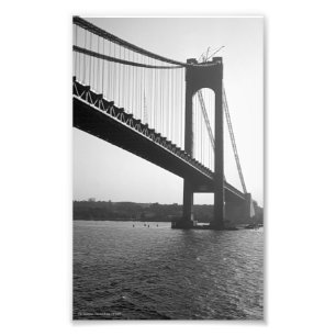 1964 Verrazano- Narrows Bridge New York Suspension Photo Print