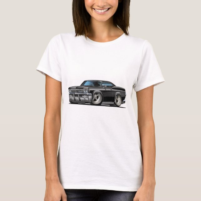 1965-66 Impala Black Car T-Shirt (Front)