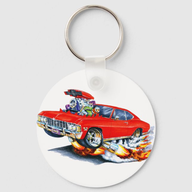 1965-66 Impala Red Car Key Ring (Front)
