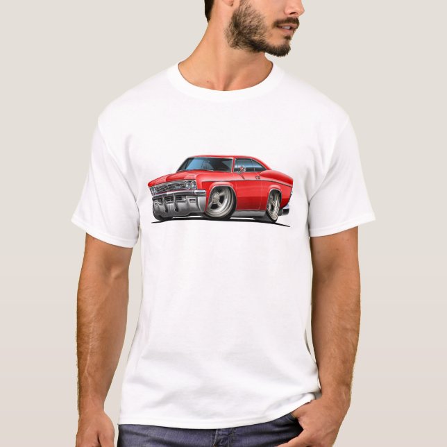 1965-66 Impala Red Car T-Shirt (Front)