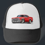 1965-66 Impala Red Car Trucker Hat<br><div class="desc">Hat Template</div>
