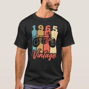 1965 Birth Year Vintage Retro Motorcycle Birthday T-Shirt