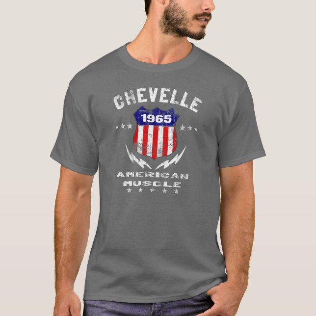 1965 Chevelle American Muscle v3 T-Shirt (Front)