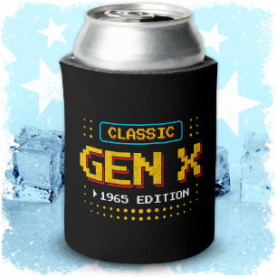 1965 Gen X Classic Retro Gamer Gaming Birthday Can Cooler