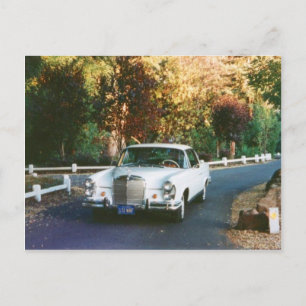 1965 Mercedes Benz 220SEb coupe  classic car Postcard