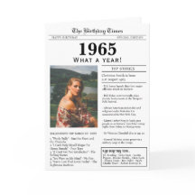 1965 Newspaper Birthday card