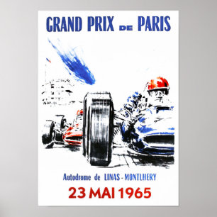 1965 Paris Grand Prix Poster