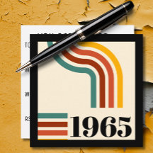 1965 Retro Stripe Vintage Poster