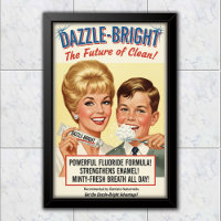 1965 Vintage Dazzle-Bright Toothpaste Advertising