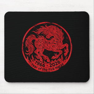 1966 2026 year of the fire horse 60th birthday1966 mouse pad