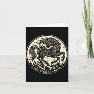 1966 2026 Year of The Fire Horse Chinese Zodiac Card