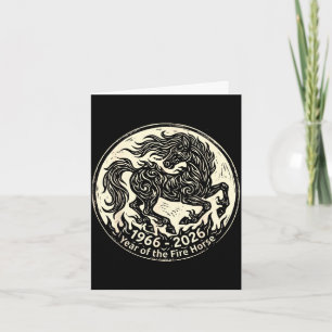 1966 2026 year of the fire horse chinese zodiac card