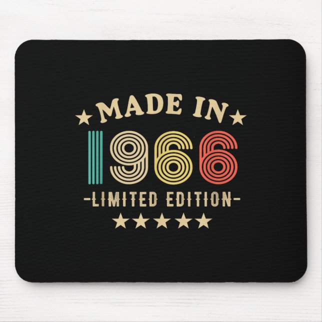1966 60th Birthday,funny Retro 2026 Gift Him,dad,f Mouse Pad (Front)
