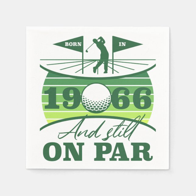1966 60th Birthday Golf Lovers Napkin (Front)