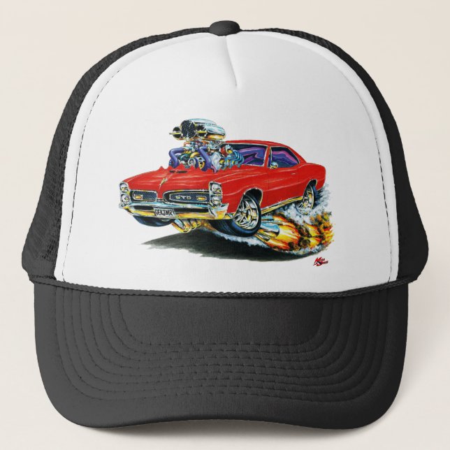 1966-67 GTO Red Car Trucker Hat (Front)