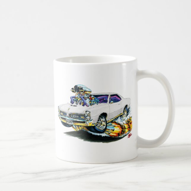 1966-67 GTO White Car Coffee Mug (Right)
