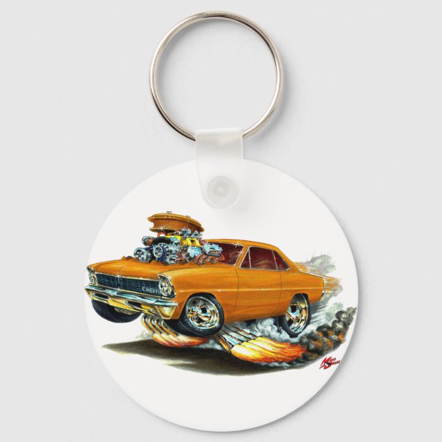 1966-67 Nova Orange Car Key Ring (Front)