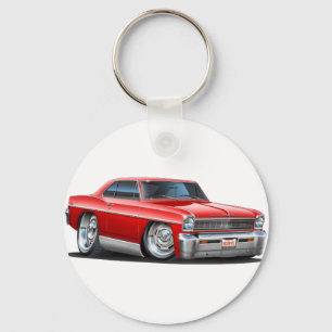 1966-67 Nova Red Car Key Ring
