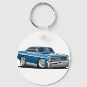 1966-67 Nova Teal Car Key Ring