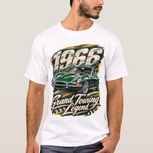1966 British Racing Green Classic Sports Car T-Shirt