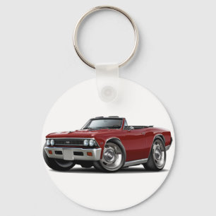 1966 Chevelle Maroon Convertible Key Ring