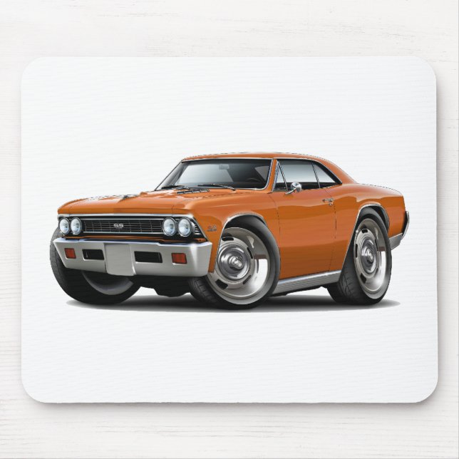 1966 Chevelle Orange Car Mouse Pad (Front)