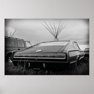 1966 Dodge Charger (B/W) Poster