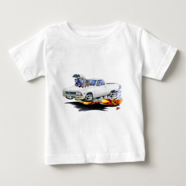 1966 El Camino White Truck Baby T-Shirt (Front)