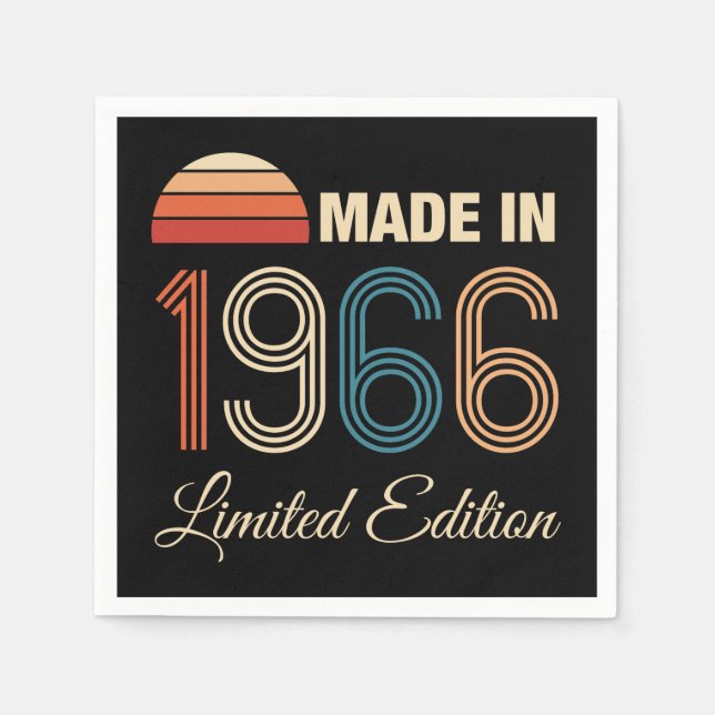 1966 Limited Edition 60th Birthday Napkin (Front)