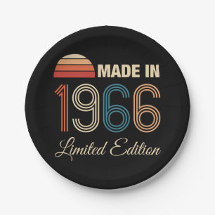 1966 Limited Edition 60th Birthday Paper Plate