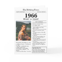 1966 Newspaper Birthday card