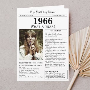 1966 Newspaper Birthday card