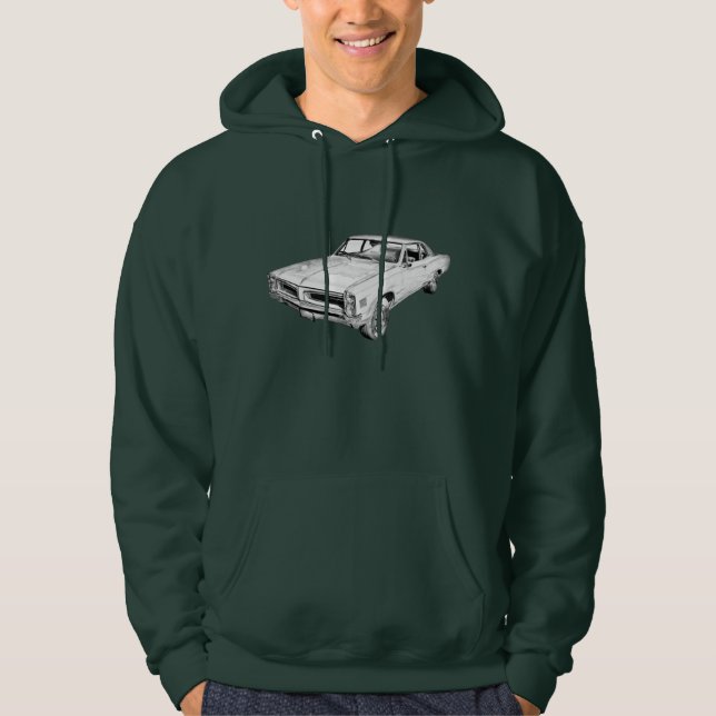 1966 Pontiac Lemans Car Illustration Hoodie (Front)
