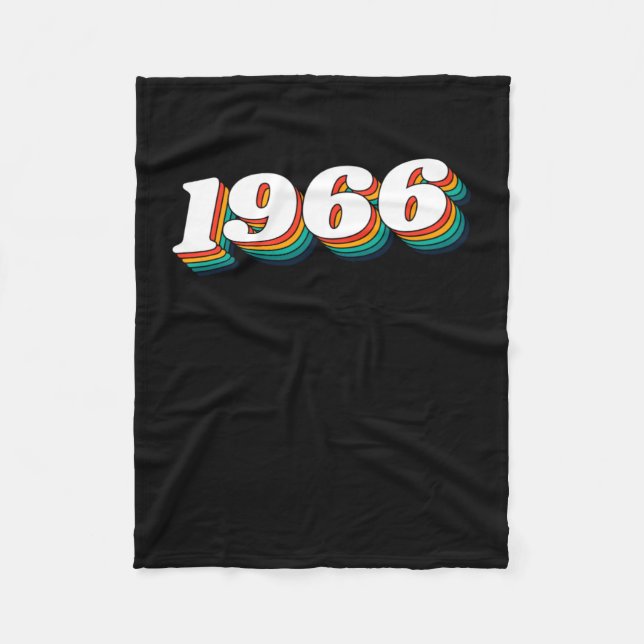 1966 Retro Label  Fleece Blanket (Front)