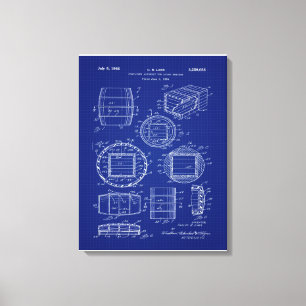 1966 Whiskey Container Art Canvas Print