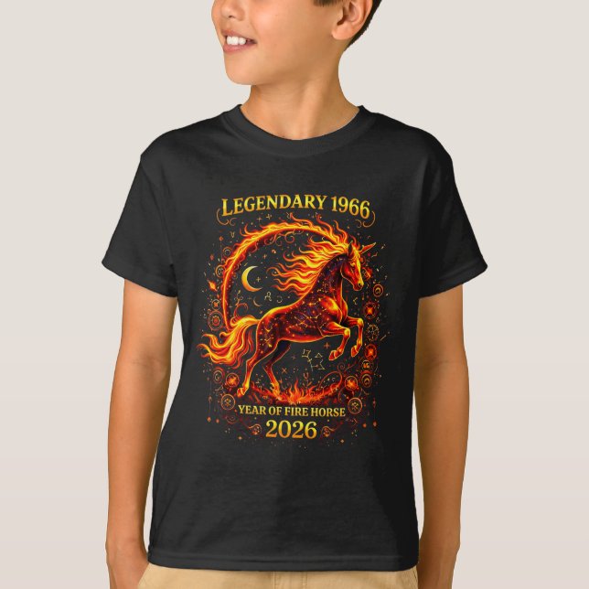 1966 Year Fire Horse 60th Design T-Shirt (Front)