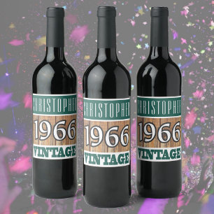 1966 Year of Birth Wine Label