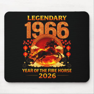 1966 Year Of The Fire Horse 60th Birthday Chinese Mouse Pad
