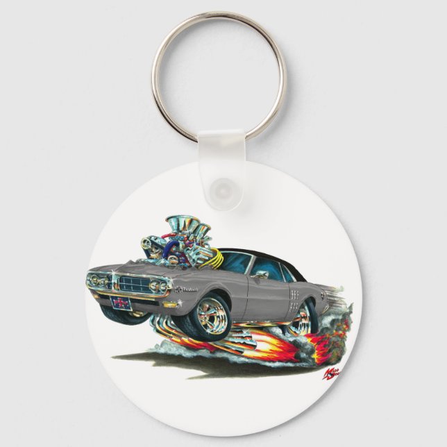 1967-68 Firebird Grey-Black Top Key Ring (Front)