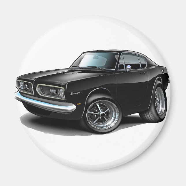 1967-69 Barracuda Black Car Magnet (Front)