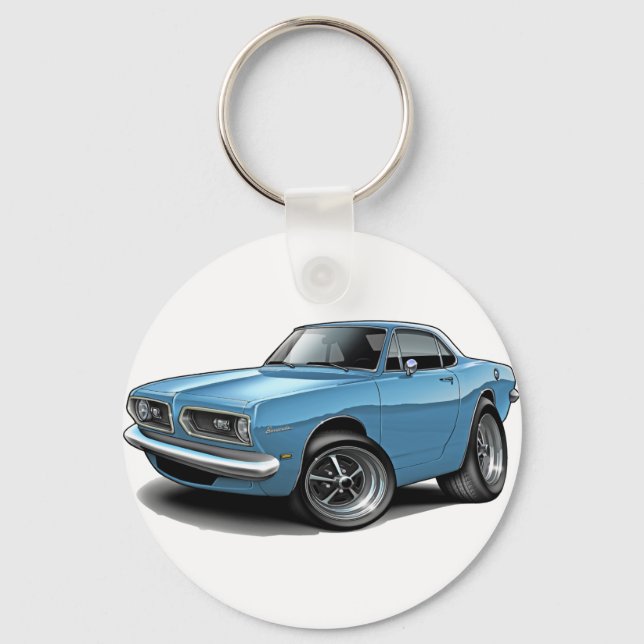 1967-69 Barracuda Lt Blue Coupe Key Ring (Front)
