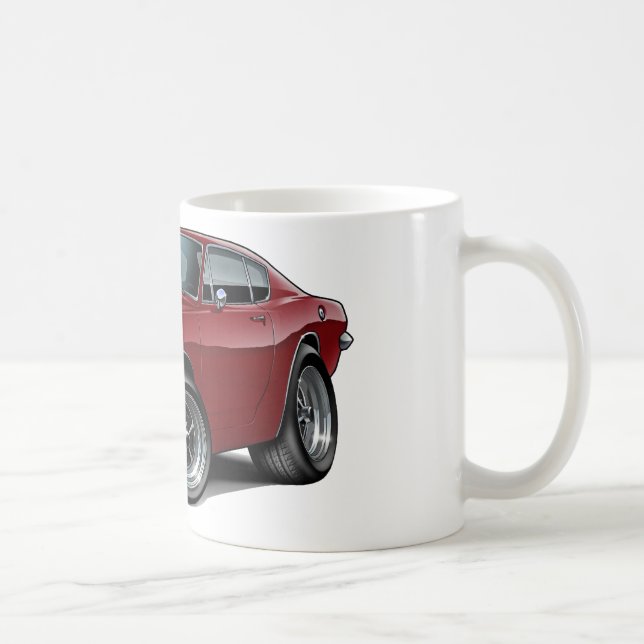 1967-69 Barracuda Maroon Car Coffee Mug (Right)